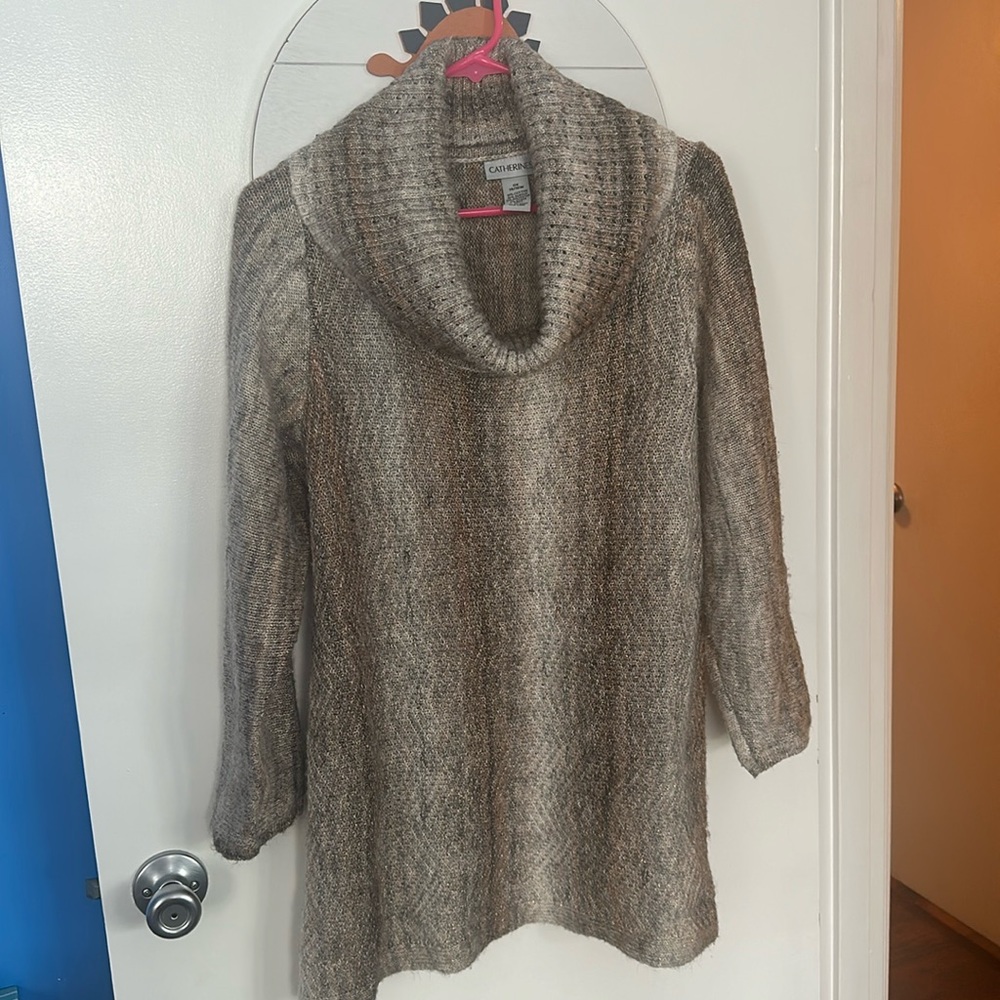 Gold sparkle Cowl Neck Sweater